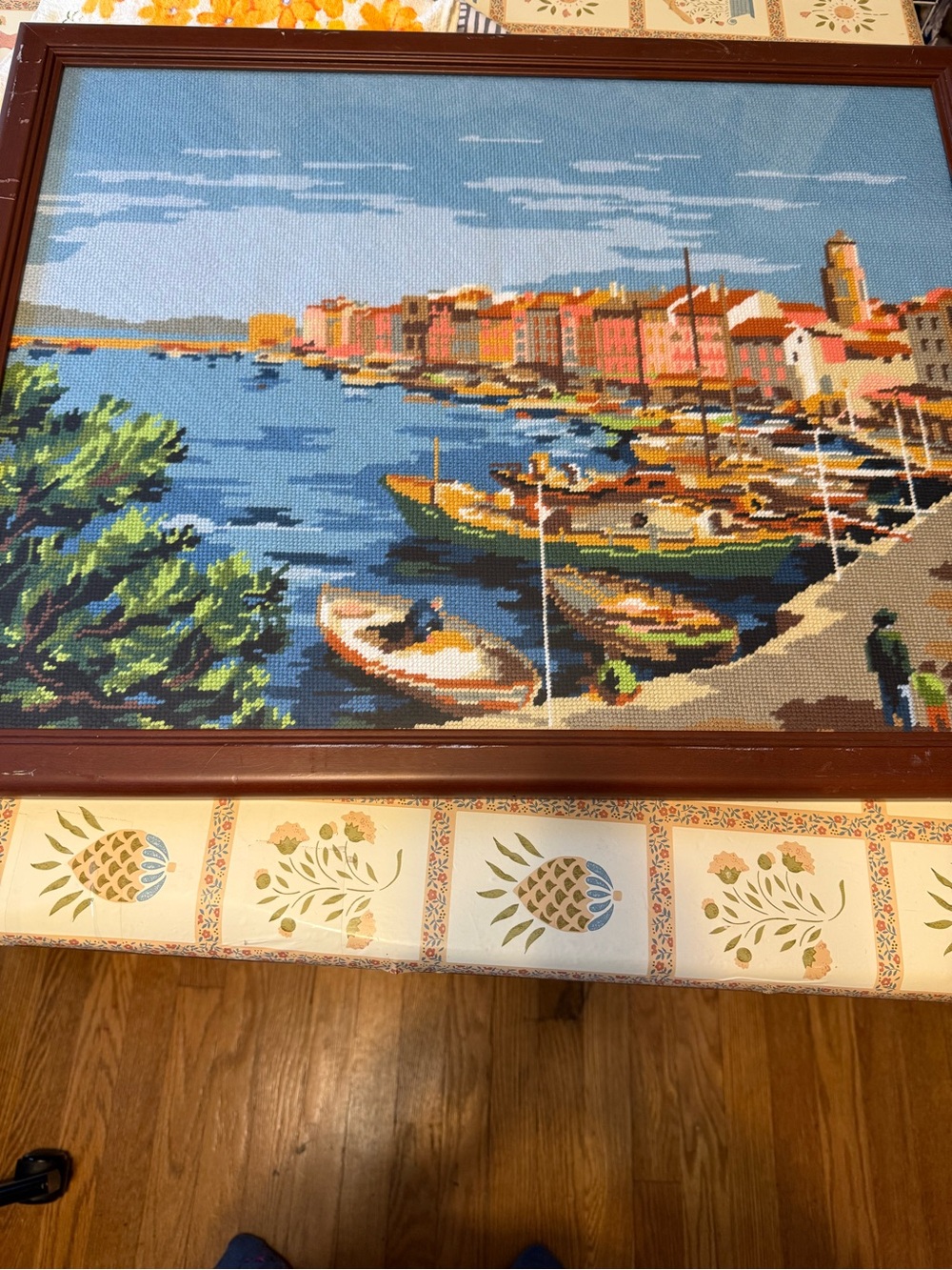 finished needlepoint tapestry